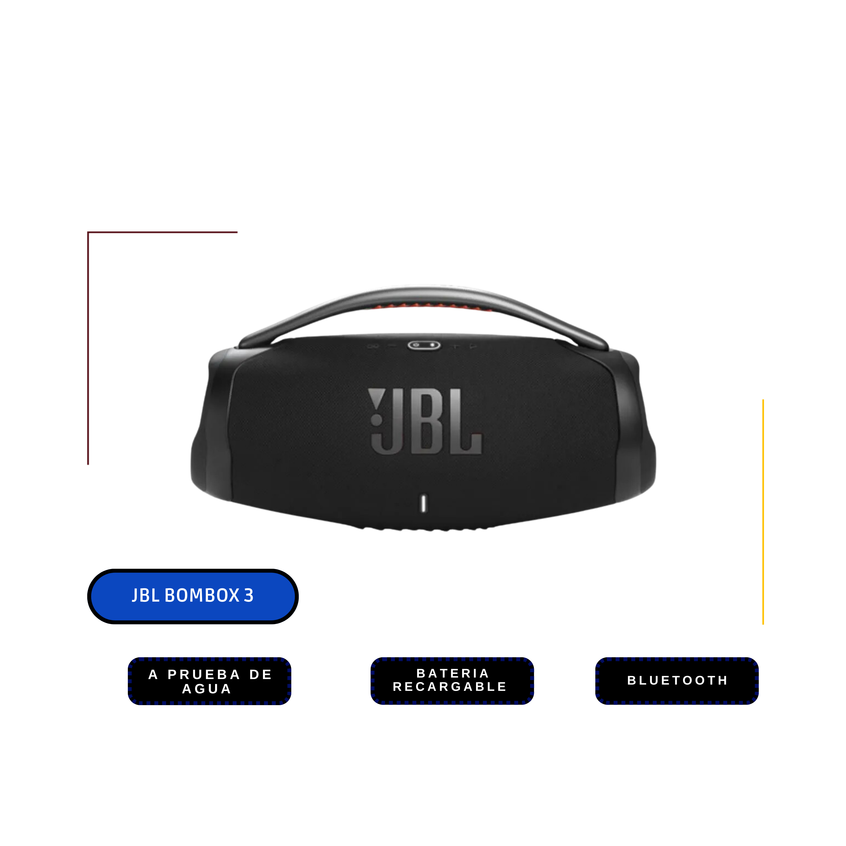 JBL Jbl Parlante Jbl Bluetooth A Prueba De Agua Boom Box